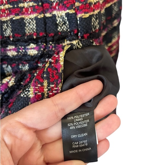 House of Harlow 1960 Black & Red Tweed Cropped Blazer - Picture 5 of 7